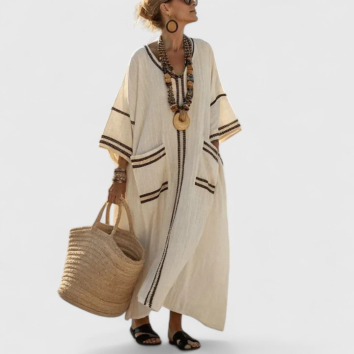 Damen Maxi Kleid Boho Stil - Eveloria
