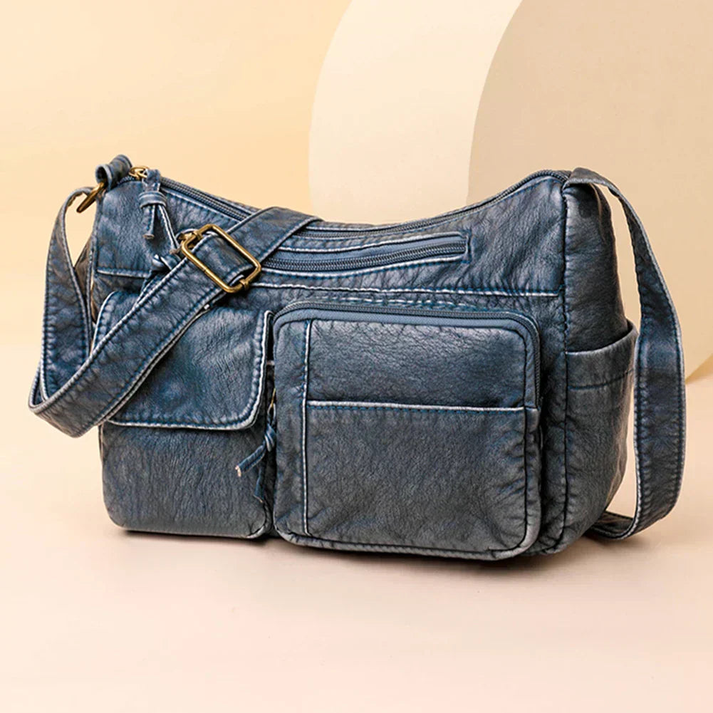 Eveloria Damen Luxe Schultertasche Mehrfachfach Schwarz - Eveloria