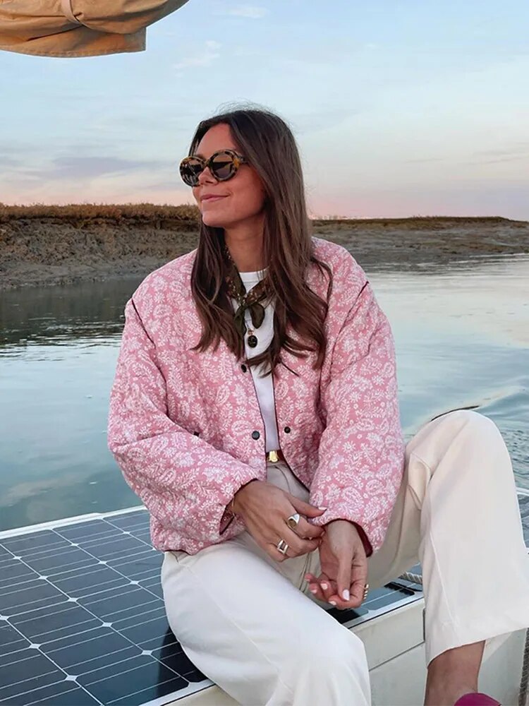 Eveloria Damenjacke Patchwork Gesteppt