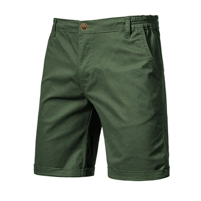 Herren Chino-Shorts Freizeit mit Knopfleiste Beige