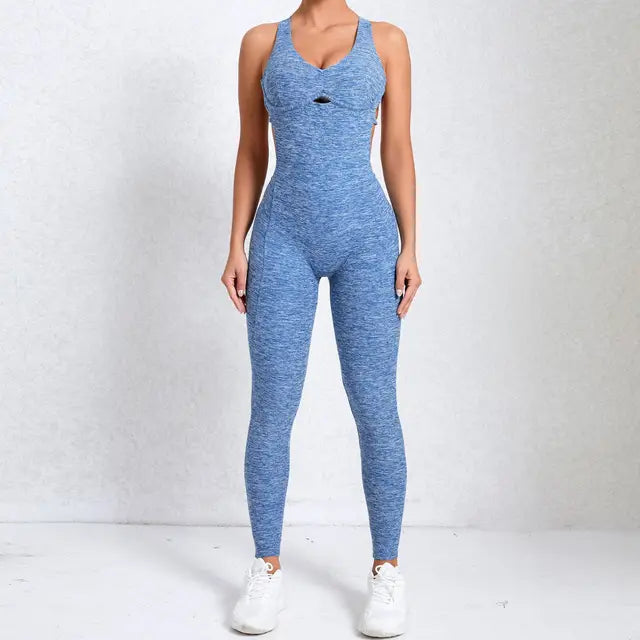 Damen Rückenfreier Sport-Overall Bequem
