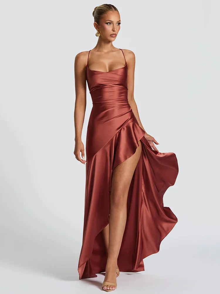 Damen Hochzeitskleid Spaghettiträger - Eveloria