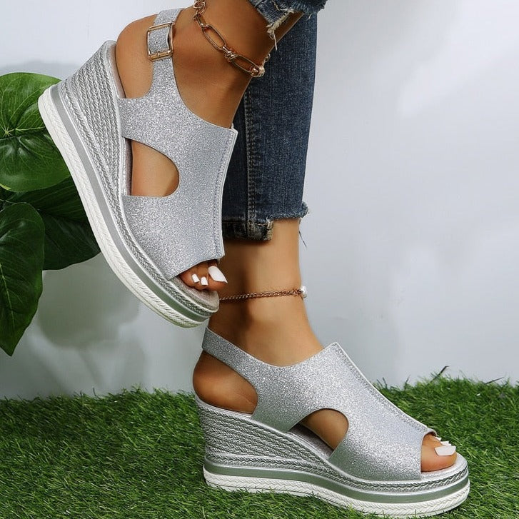 Eveloria Damen Orthopädische Keilsandalen Sommer