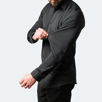 Herren Langarmhemd Elastisch