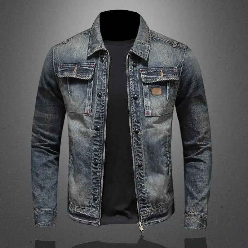 Eveloria Damen Retro-Jeansjacke