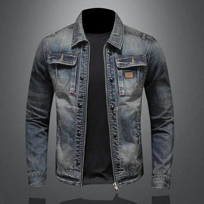 Eveloria Damen Retro-Jeansjacke