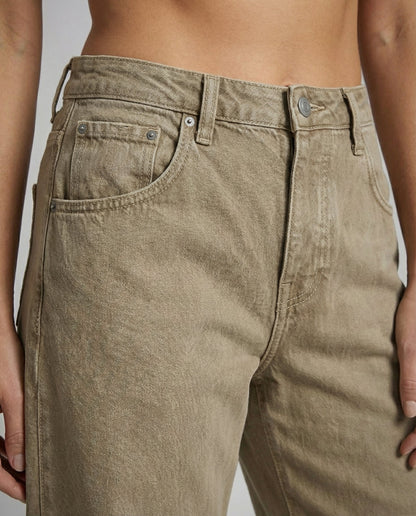 Damen Wide Leg Jeans Bequem