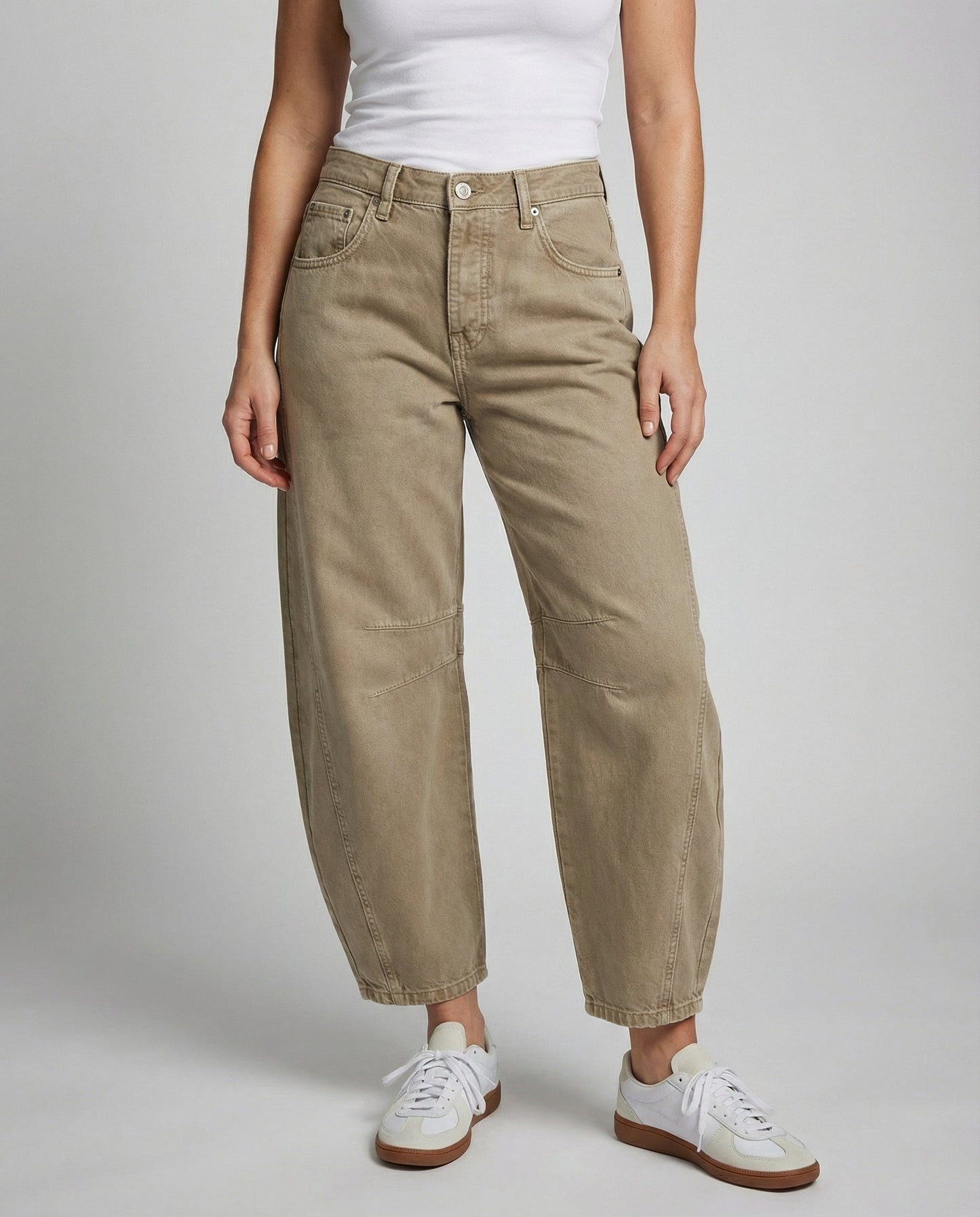 Damen Wide Leg Jeans Bequem