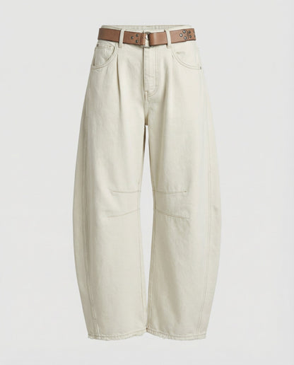 Damen Wide Leg Jeans Bequem