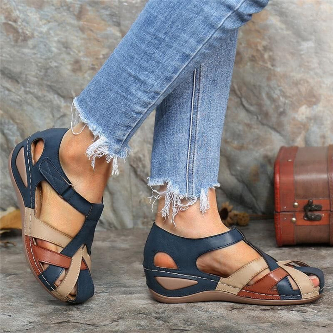 Damen Sandalen Adrianda Klettverschluss Bequem Atmungsaktiv