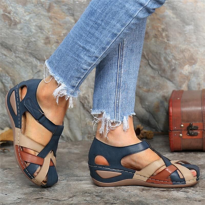 Eveloria Damen Orthopädische Sandalen Retro-Stil