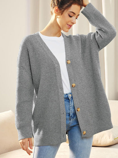 Eveloria Damen Gestrickte Strickjacke Herbst