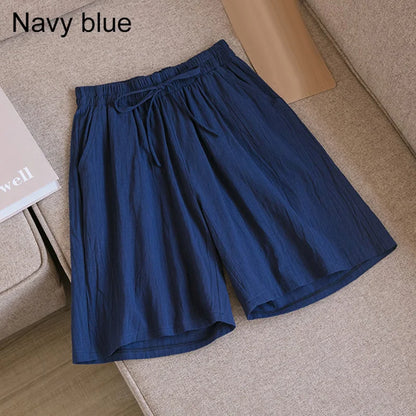 Eveloria Damen Baumwoll Shorts Knielang