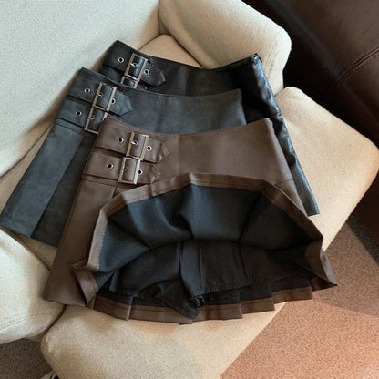 Damen Mini Faltenrock - Eveloria