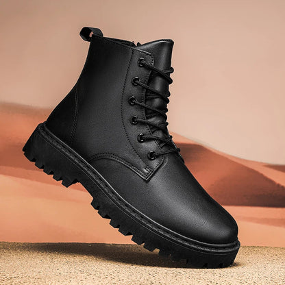 Herren High- Stiefel Wasserdicht Rutschfest Schwarz - Eveloria
