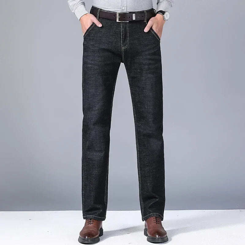 Herren Jeans Klassisch Regular-Fit Blau