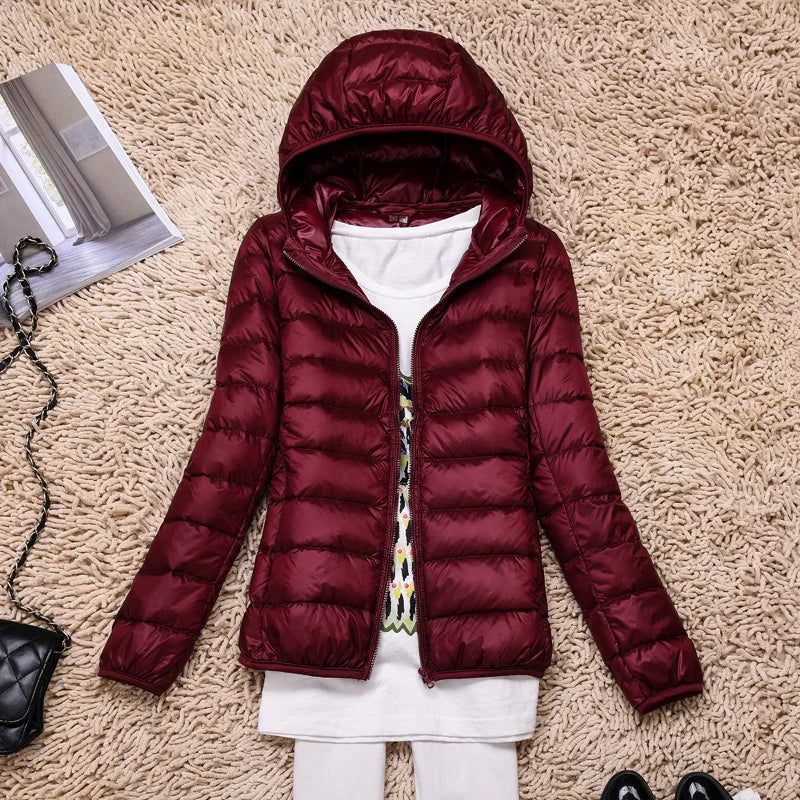 Eveloria Damen Daunenjacke Ultraleicht Mit Kapuze