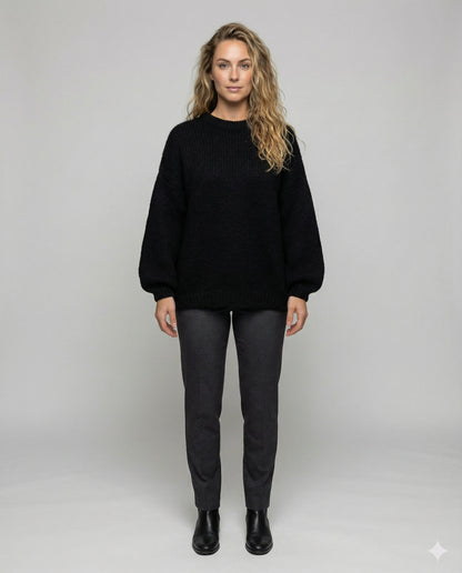 Damen Flauschiger Oversize Pullover