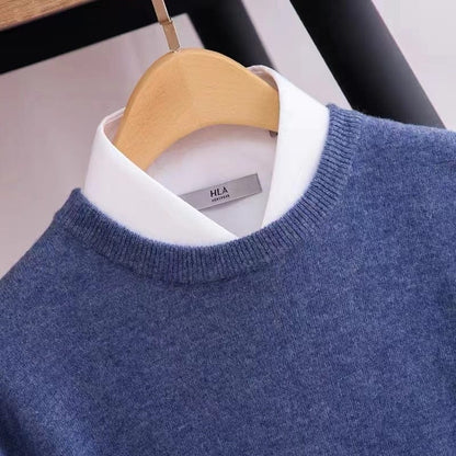 Herren Klassischer Pullover Rundhalsausschnitt