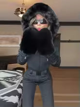 Damen Daunenjacke mit Gürtelhose