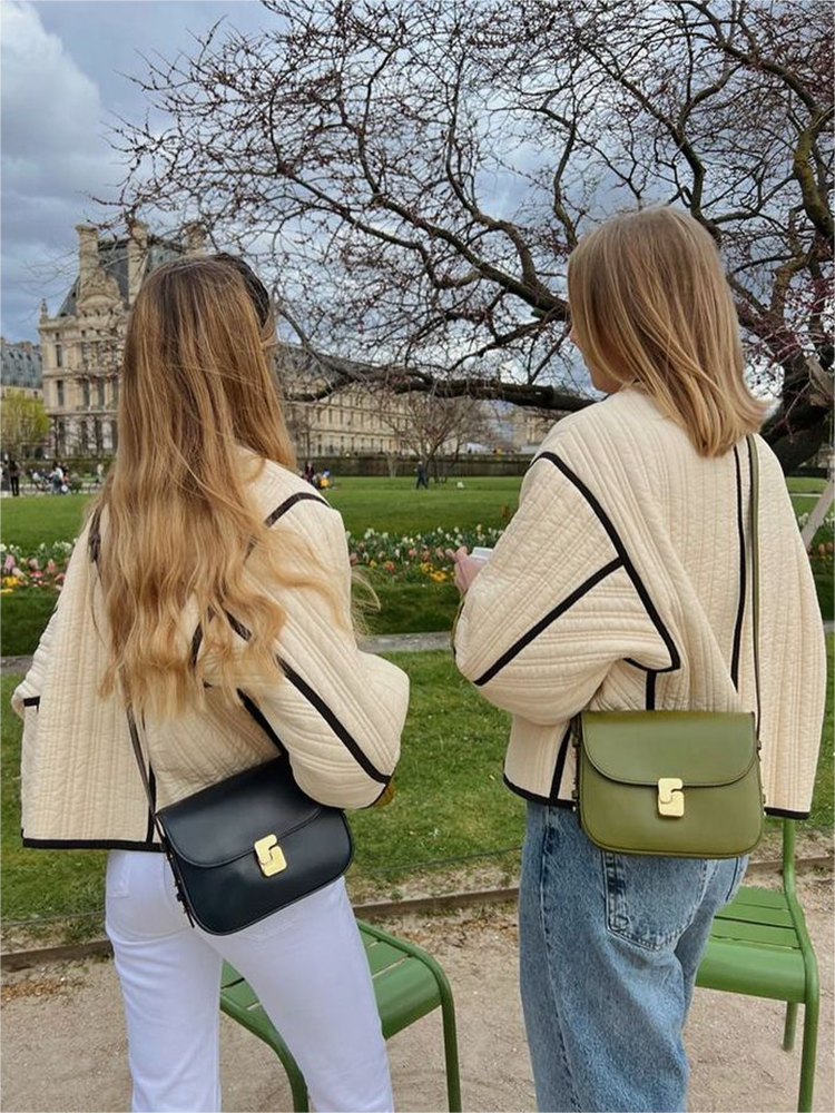 Damen Übergangsjacke Loose Fit Bequem Knöpfe Herbstjacke