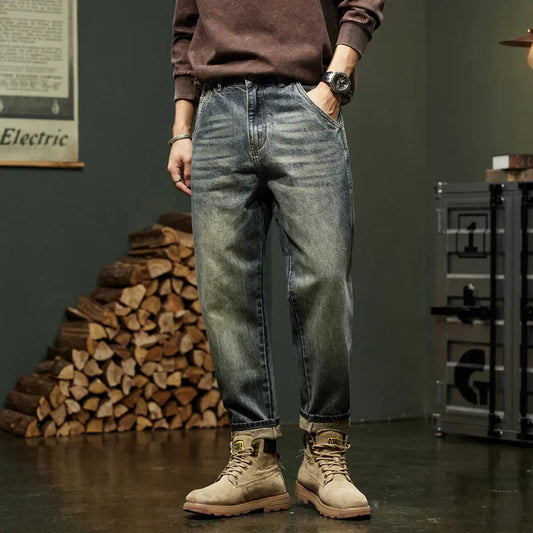 Herren Vintage-Jeans Lässig Blau - Norvielle
