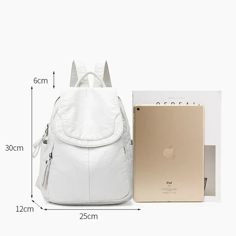 Eveloria Rucksack Gewaschenes Leder Braun