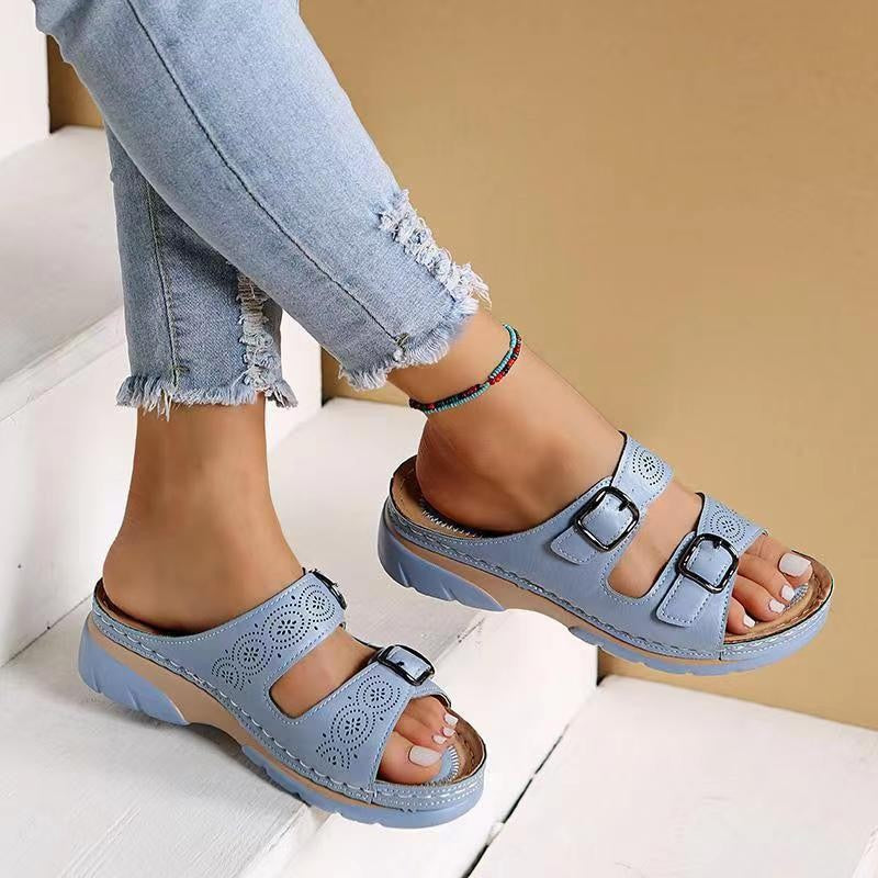 Eveloria Damen Orthopädische Sandalen Unterstützender Fußbett