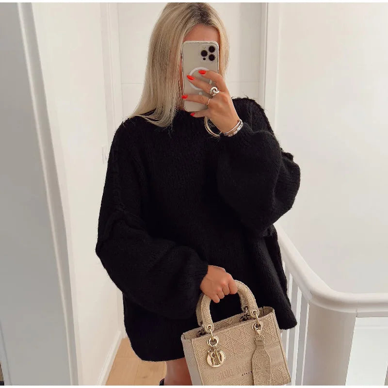 Damen Oversize Strickpullover
