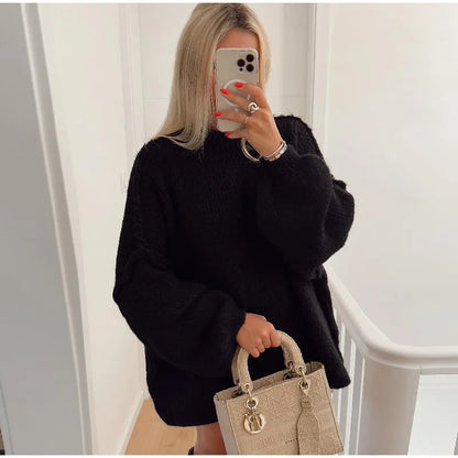 Damen Oversize Strickpullover