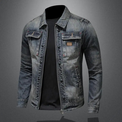 Eveloria Damen Retro-Jeansjacke