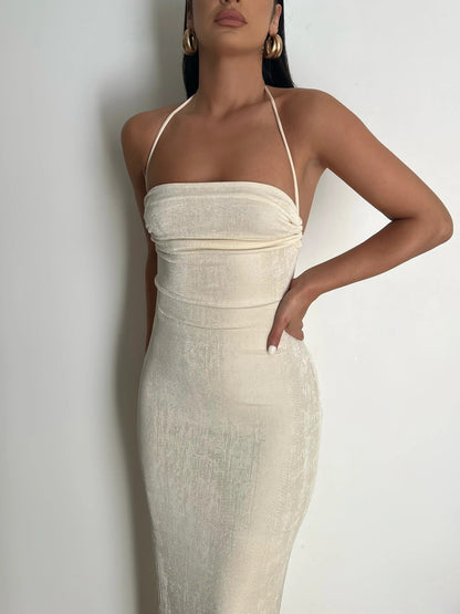 Eveloria Damenkleid Tiefem Rückenausschnitt