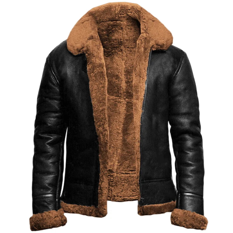 Noah Damen Shearling Lederjacke