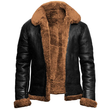 Noah Damen Shearling Lederjacke