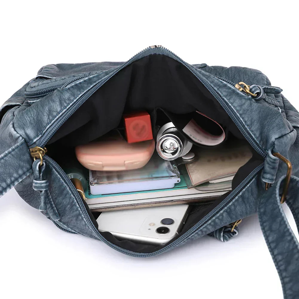 Eveloria Damen Luxe Schultertasche Mehrfachfach