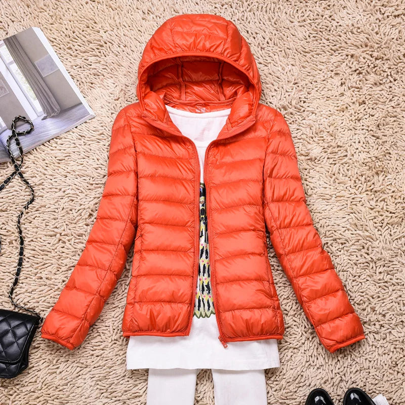 Eveloria Damen Daunenjacke Ultraleicht Mit Kapuze
