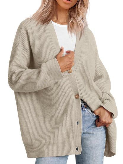 Eveloria Damen Gestrickte Strickjacke Herbst