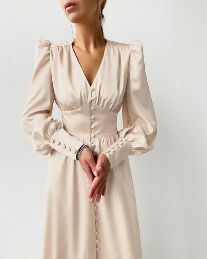 Eveloria Damen Satinkleid Sommer Elegantes Design