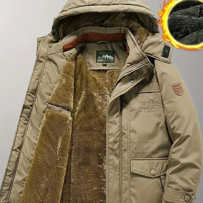 Eveloria Herren Wintermantel Sportlich Wollstoff