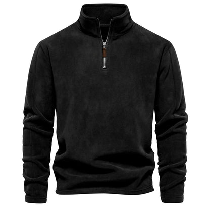 Herren Fleece Rollkragenpullover Warm Beige