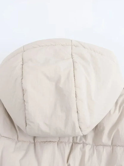 Damen Pufferjacke Kapuze Warm Stepp