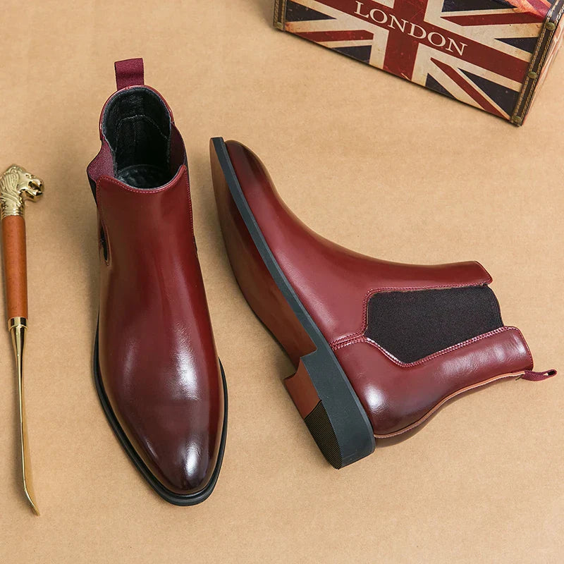 Herren Chelsea Boots mit roter Sohle Klassisches Design