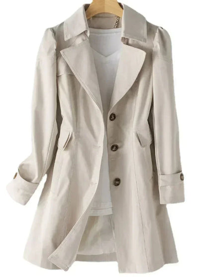 Eveloria Damen Trenchcoat Stylisch Beige