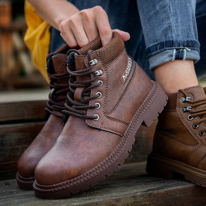 Herren Sicherheitsboots Wasserdicht Stahlkappe Braun - Eveloria