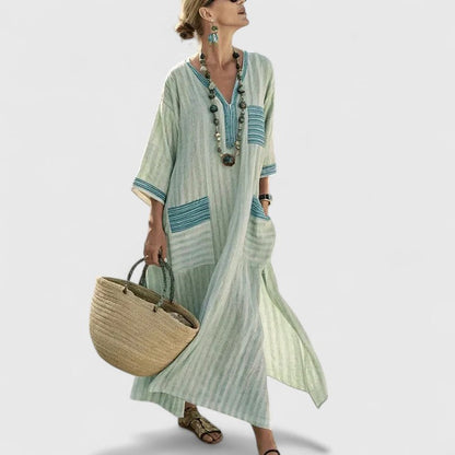 Damen Maxi Kleid Boho Stil