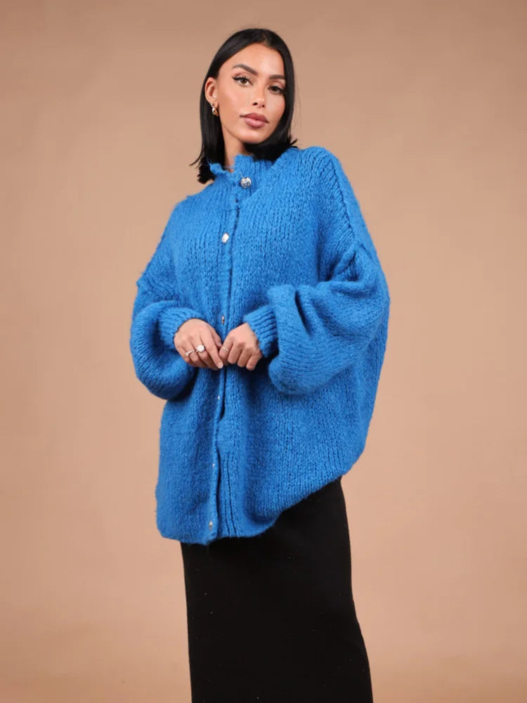 Eveloria Damen Übergroßer Cardigan Bequem