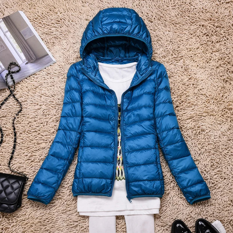 Eveloria Damen Daunenjacke Ultraleicht Mit Kapuze