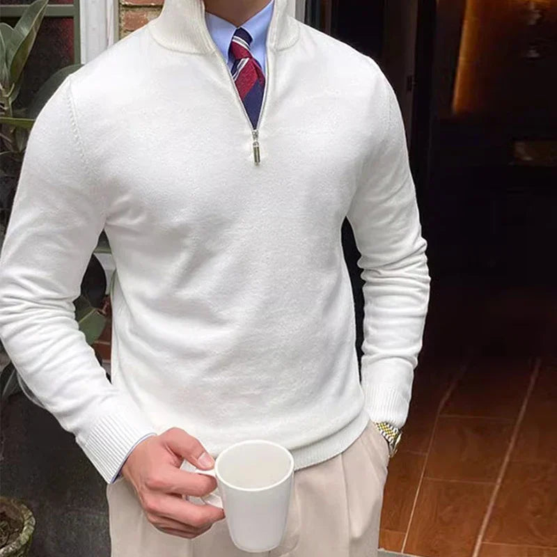 Elias Herren Pullover Viertelzip Frühjahr