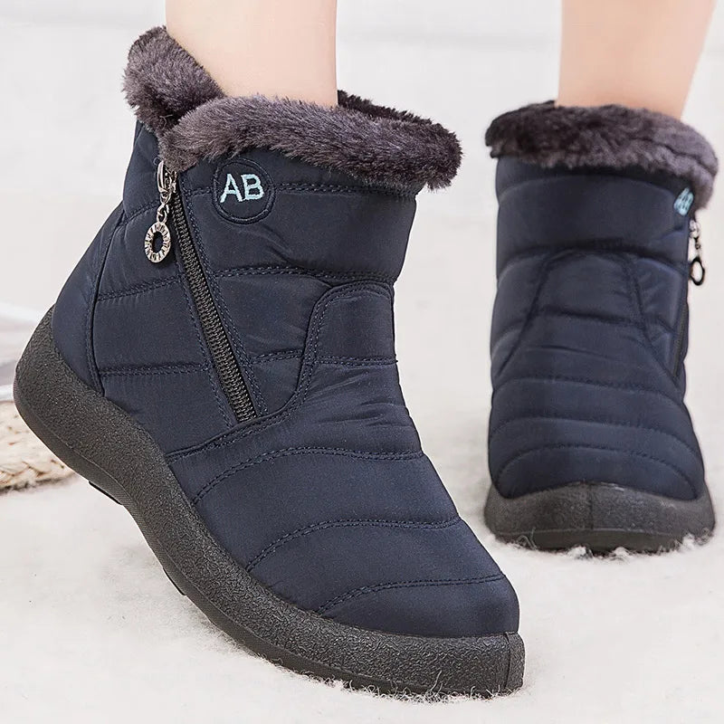 Eveloria Damen Schneestiefel Mid-Calf Wasserabweisend Kunstfell