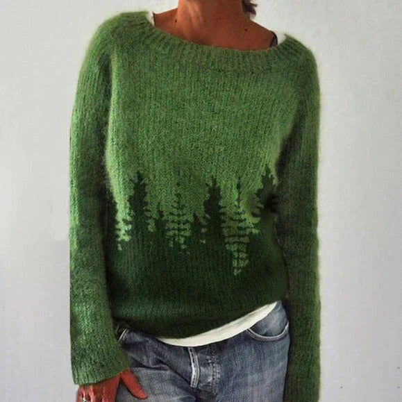 Damen Winterpullover Nordisches Muster Weihnachtsdesign